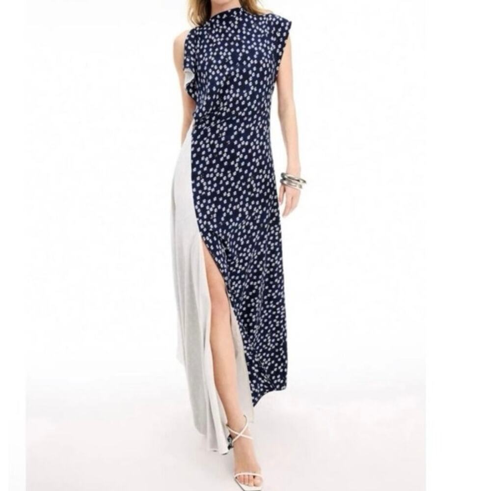 Proenza Schouler Devyn Gown blue floral asymmetric dress
Size 6